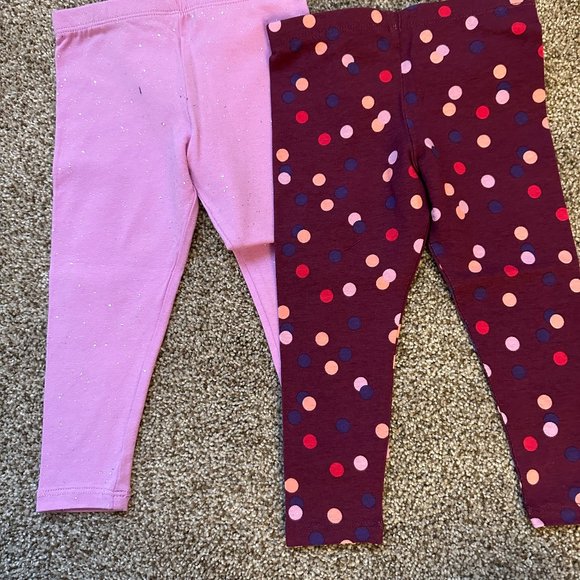 2 PAIR TODDLER LEGGINGS SIZE 12M  #K11 - Picture 1 of 1